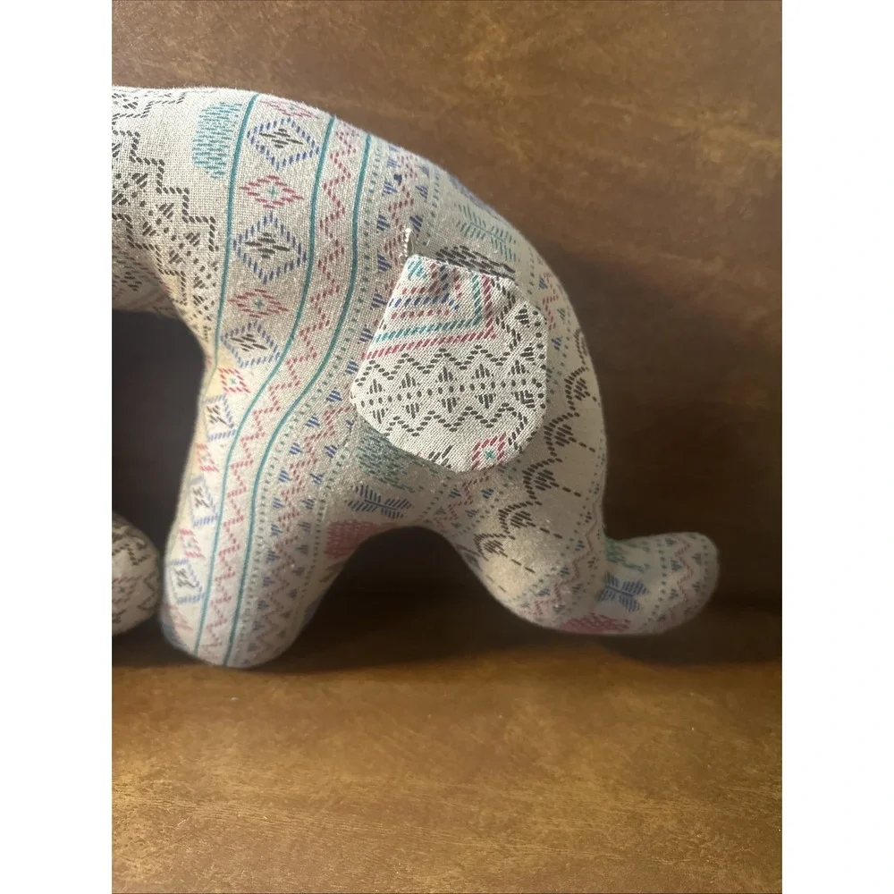 Elephant Neck Pillow handmade, Tan, Red, And Purples